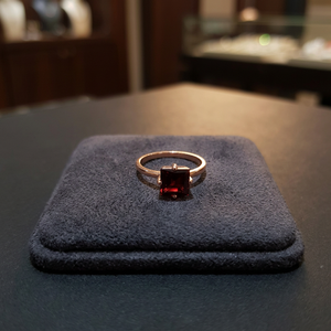 925 Sterling Silver Elegant Wedding Anniversary Party Jewelry Women Classic Octagon Design Bezel Setting Gemstone <b>Ring</b> <b>Garnet</b> - Product Image 3