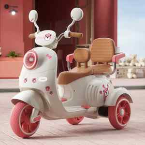 دراجات نارية كهربائية ثلاثية العجلات للأطفال من <span class=keywords><strong>2</strong></span> إلى 4 سنوات، سيارة ألعاب بلاستيكية جديدة تعمل بالبطارية للأطفال - Product Image 3