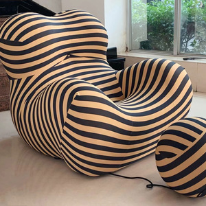 Sillón Individual de Tela de Lujo Nórdico Moderno, Extensible, para Uso en el Hogar, en la Sala de Estar o el Dormitorio - Product Image 4