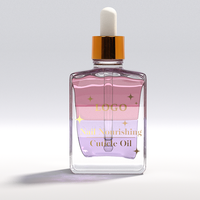 Huile à cuticules végétalienne transparente format voyage avec logo personnalisé, revitalisant pour les ongles, en flacon compte-gouttes, vente en gros