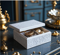 Coffret cadeau en papier personnalisable haut de gamme Design peint à la main artisanal pour parfum de rouge à lèvres Beaux cadeaux avec impression de gaufrage