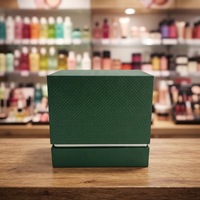 Boîte cadeau rigide écologique et recyclable avec couvercle vert personnalisé, doublée d'éponge, pour bijoux, portable, entièrement personnalisable, petit MOQ