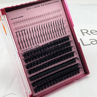 Extensions de cils en grappe personnalisées, marque privée, faux cils en grappe