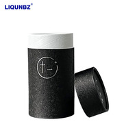 Emballage de tambour en carton noir respectueux de l'environnement personnalisé peut imprimer le tube de papier de parfum en relief avec logo