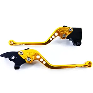 Custom modified aluminum alloy CNC adjustable long brake clutch levers for Royal Enfield 500