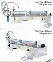 Machine de remplissage automatique à piston et pompe rotative pour pâtes, sauces, crèmes, huiles, shampoings et cosmétiques à haute viscosité en bouteilles en verre