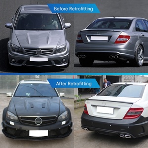 ชุดแต่งคาร์บอนไฟเบอร์แบบเปียกสำหรับรถเบนซ์ C-class Black Series ปี 2012-2014 รุ่น C63 ประกอบด้วยกันชนหน้า-หลัง ฝากระโปรงหน้า สภาพใหม่ - Product Image 2