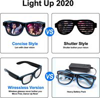 Lunettes LED fluorescentes personnalisées avec logo pour fêtes, cadeaux de fête en gros