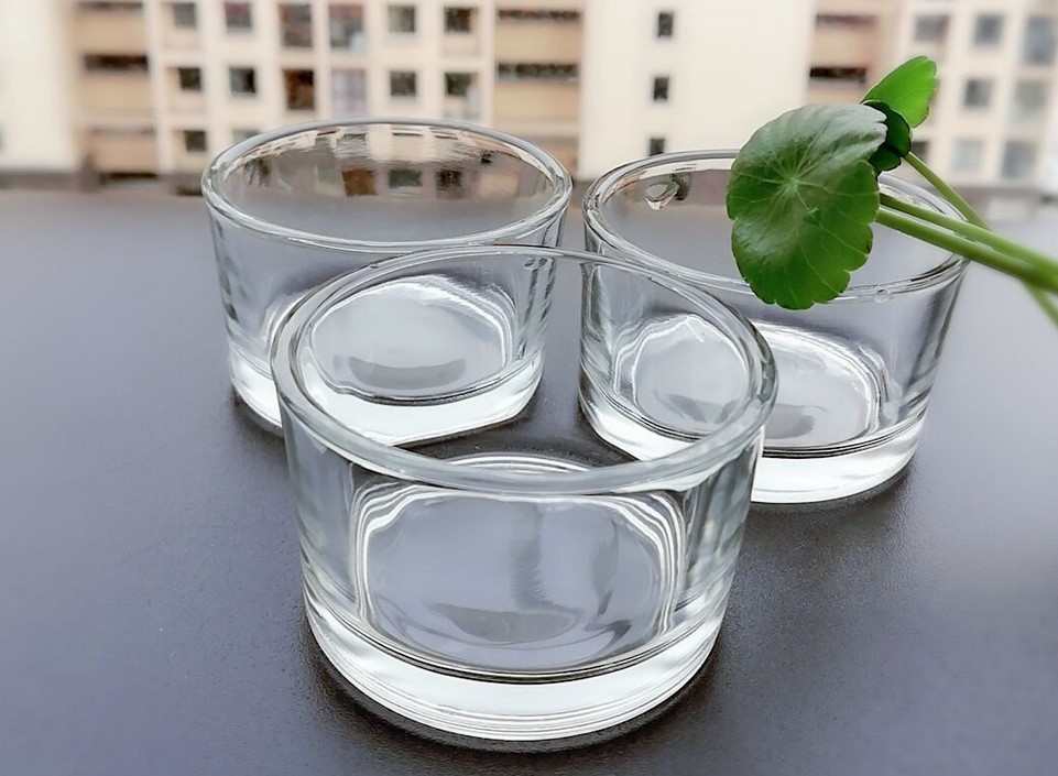 Clear Tealight Candle Holders -  Round Glass Candle Holder
