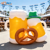 Ensemble de bouteilles gonflables en forme de bretzel, grand format, étanche, durable, alimenté par prise, accessoires publicitaires pour la plage, les festivals et les fêtes en extérieur