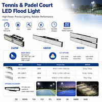 Iluminación LED Modular para Exteriores, Óptica Precisa, IP66, Luces Deportivas para Pistas de Pádel, Instalación en Canchas de Tenis