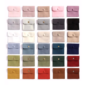 Biểu Tượng Tùy Chỉnh Nhung Sueded Đồ Trang Sức Bao Bì Pouch Túi Có Thể Tái Chế Chèn Pad Và Nút - Product Image 6