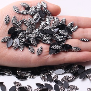 حذاء الرقص/الملابس من الأحجار الكريمة مخصص لامع ظهر تمساح عين حصان 7*15مم أحجار راتينج نافيت مسطحة الظهر أحجار الراين كابوشون - Product Image 6