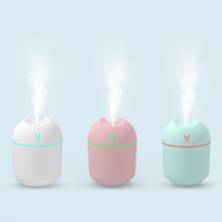 Mini humidificateur purificateur d'air 250ml 220ml, diffuseur d'huiles essentielles ultrasonique USB pour voiture avec lumière LED, diffuseur d'arômes