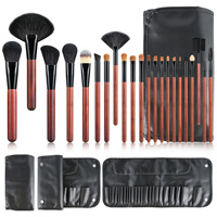 Ensemble de 22 pinceaux de maquillage luxueux en bois de rose, ensemble de pinceaux de maquillage professionnels haut de gamme, nouveau style