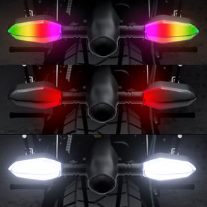 Feu arrière de moto de remplacement en gros, clignotant de projection, étanche, LED coloré en forme de losange, haute luminosité, avertissement - Product Image 4