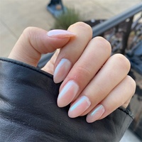 Nouveau design papillon faux faux ongles artificiels conseils cristal dessin animé tête de citrouille presse sur l'ongle avec strass