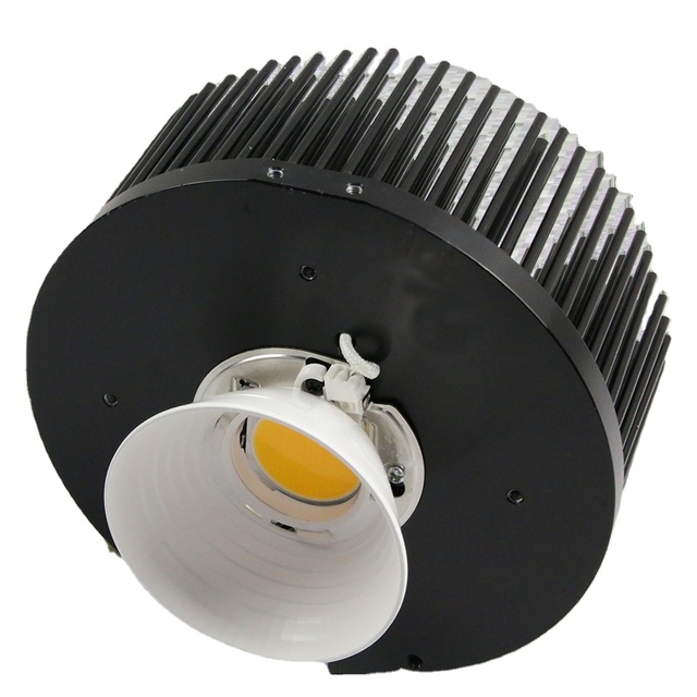 Aluminum Heatsink Cooling Fan LED Lens Set Aluminum Extrusion 65-85W High Power LED Chip Black for Led Grow Lights RoHS