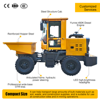 Mini Dumper Mining 4 roues auto-chargement sur chantier Dumpers Chargeurs Béton Ciment Dumper Prix