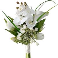 Bouquet de mariée élégant de style français, fleurs artificielles en soie, lotus, tulipe, toucher naturel, durable, décoration de mariage, accessoire photo