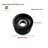 Kit de rouleaux de guidage pour escalier mécanique LG 40 24 6201-2RS, roulement en caoutchouc, silencieux, résistant à l'usure, garantie 1 an