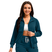 Ensemble trois pièces : Blouse de laboratoire, tenue médicale à séchage rapide, uniforme d'infirmière transfrontalier (style européen/américain)