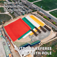 Drapeau d'arbitre électronique en polyester à sublimation, vente en gros, produit promotionnel, idéal pour l'extérieur