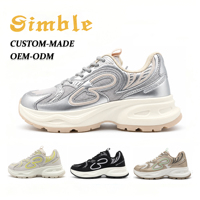 Chaussures de sport tendance pour femmes, design personnalisé, semelle épaisse en caoutchouc résistant à l'usure, baskets décontractées pour la marche