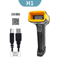 Escáner de Código de Barras USB con Cable HZTZ H1 al por Mayor, con CCD para Almacén/Tienda/Supermercado, PDF417 y Código QR 2D, 1 Año de Garantía, en Stock