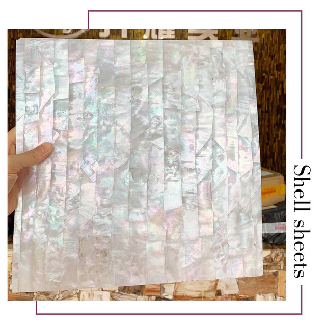 Wholesale Black/white Mother of Pearl Sheet Abalone Shell Sheet for Art Craft Home Decoration Furniture