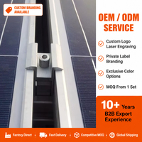 Supports de montage de panneaux solaires en aluminium à livraison rapide, colliers intermédiaires et colliers d'extrémité pour le montage de modules solaires