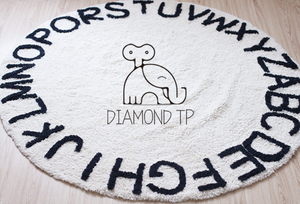 <span class=keywords><strong>Tapis</strong></span> en coton biologique avec fonction d'absorption d'eau antidérapante et pompon animal mignon pour la chambre de jeu de bébé et d'enfants. - Product Image 6