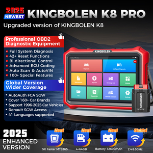 เครื่องมือวิเคราะห์ยานยนต์ Kingbolen K8 PRO ระบบเต็มรูปแบบ OBD2 สำหรับ Android 12V รับประกัน 2 ปี บริการรีเซ็ต 34 รายการ ฟรี - Product Image 2