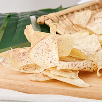 Venta al por mayor de fábrica a granel 100% Natural bajo en grasa salado liofilizado rodajas de taro listas para comer para hornear OEM disponible