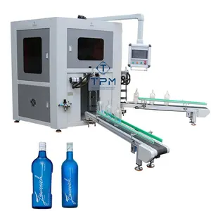Máquina de impressão UV de tela LED para garrafas de vidro plástico cosmético TPM colorido automático