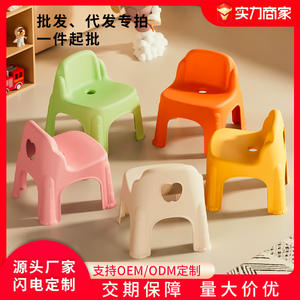 Chaise enfant HL006, tabouret enfant avec dossier, siège en plastique empilable pour la maison et la maternelle - Product Image 5