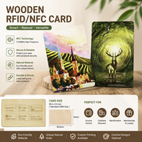 Holz-Schlüsselkarte 13,56MHz Smart Wood Hotel-Schlüsselkarte mit Seidenlogo-Aufdruck und NFC 213 Chip Hotelkarte