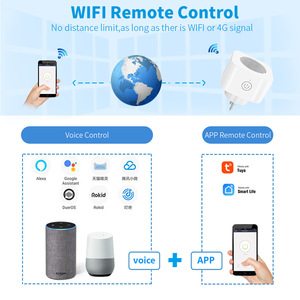 Tuya Tomada Inteligente 16A 3680W EU/FR Plugue De Alimentação Inteligente Padrão Universal Alexa Google Controle de Voz IPS Display <span class=keywords><strong>WiFi</strong></span> Energia - Product Image 3