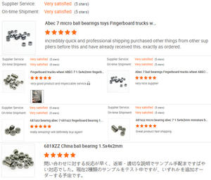 Rodamiento de Bolas Micro Abec 9 de 1.5x4x2mm para Truck Pequeño de Dedo 1.5x4x2 681x 1.5x4x1.2 681xzz Abec9 para Ruedas de Fingerboard - Product Image 6