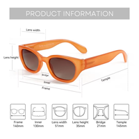 2025 nouveau Vintage rétro oeil de chat lunettes de soleil femmes coloré écologique recyclé plastique UV 400 polarisé bleu rouge vert cadres