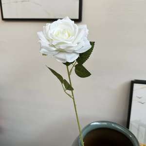 فعالة من حيث التكلفة اصطناعية ساق واحدة ورد زهرة حرير ورد زهور سائبة للمنزل عيد الميلاد التخرج ديكورات الهالوين - Product Image 1