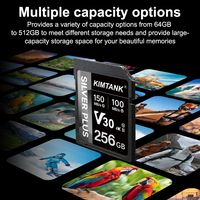 Cartes mémoire Flash Kimtank Spot haute vitesse SD 64 Go 32 Go 16 Go 8 Go 256 Go 4 Go 128 Go pour caméras de tableau de bord, consoles de jeux, lecteurs MP3/4