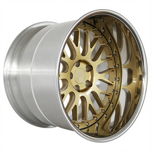 Cerchi a Tre Pezzi Profondi Personalizzati Forgiati Leggeri Sportivi Finitura <span class=keywords><strong>Argento</strong></span> Ruote in Lega Forgiata Leggera per Genesis - Product Image 1