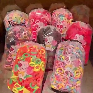 Pz/borsa 100 personalizzato all'ingrosso carino per bambini alta corda elastica per capelli per bambini <span class=keywords><strong>fascia</strong></span> per capelli in gomma luminosa per <span class=keywords><strong>bambina</strong></span> - Product Image 2