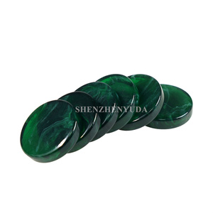 Pièces de <span class=keywords><strong>backgammon</strong></span> en résine verte faites à la main 39mm accessoires de jeu de <span class=keywords><strong>backgammon</strong></span> de plateau classique lisse - Product Image 2