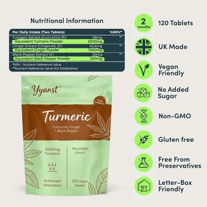 High Quality OEM/ODM Turmeric Ginger Black Pepper Tablets Essential <b>Liver</b> Protection & Promote Digestion Support - Product Image 4