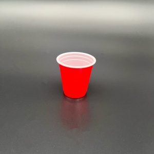 Mini tasses en <span class=keywords><strong>plastique</strong></span> jetables rouges de dégustation de H91061-1 2oz pour la fête de Noël - Product Image 5