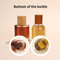 Flacons de parfum en verre de luxe personnalisés élégants pour femme, carrés, verts, polis, transparents, avec pompe pulvérisatrice, 30 ml, 50 ml, 100 ml, avec boîte