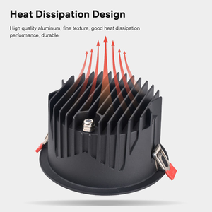 Регулируемый светодиодный светильник <span class=keywords><strong>COB</strong></span> с высокой яркостью, антибликовым покрытием, с высоким уровнем люменов, алюминиевый корпус, Рейтинг IP44 - Product Image 5