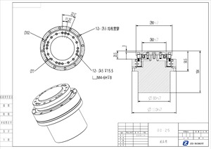 Foxtechrobot H8025R80 Harmonic Gear Motor Integrated CAN Open RS485 Communication Joint Servo Motor For Robot Joint Actuator - Product Image 4